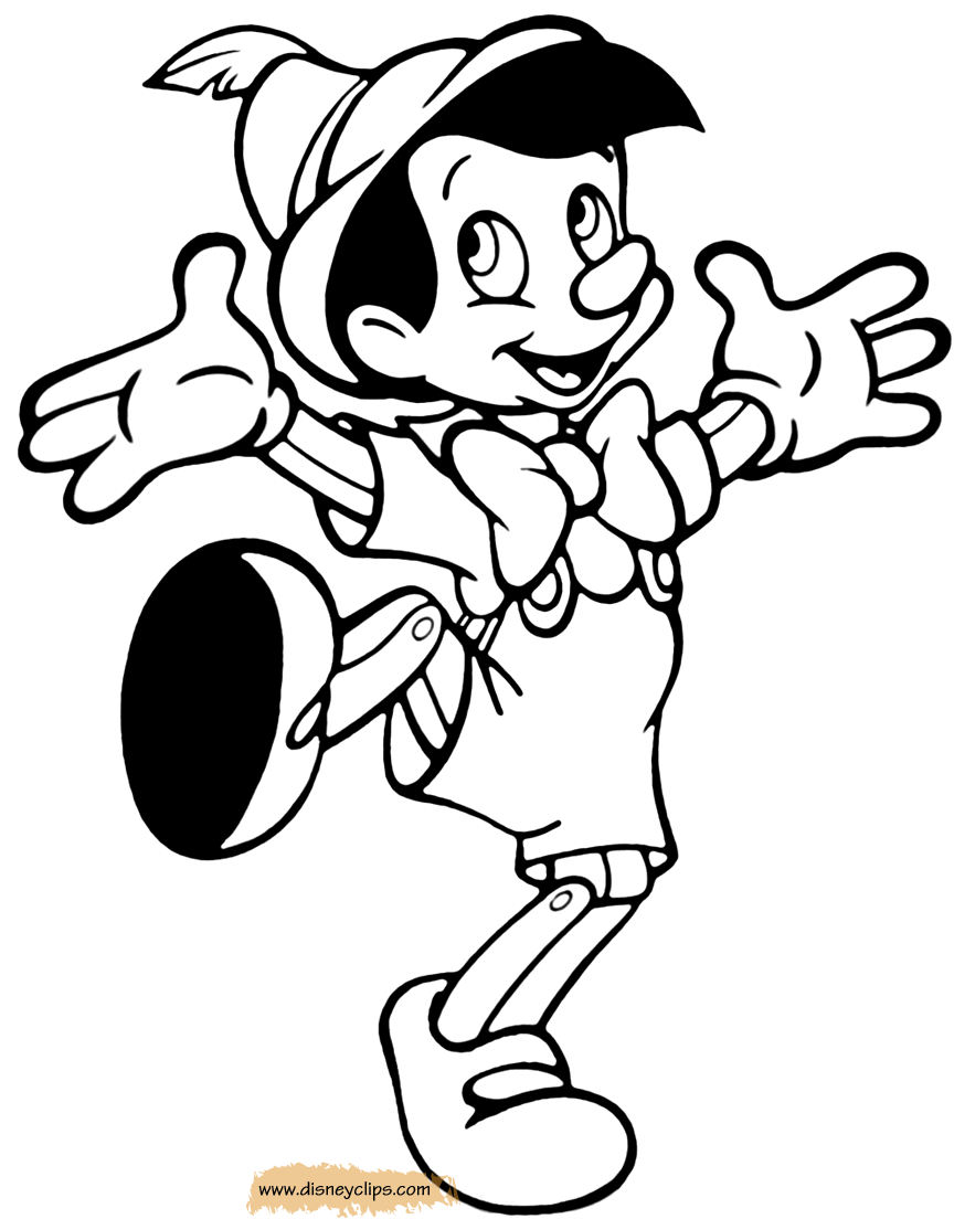 Pinocchio Coloring Pages (2) | Disneyclips.com