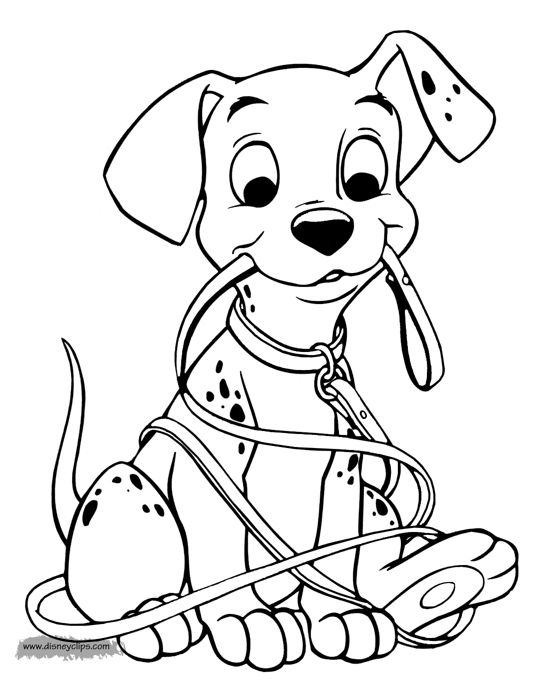 888 Cute Dalmation Coloring Page for Adult
