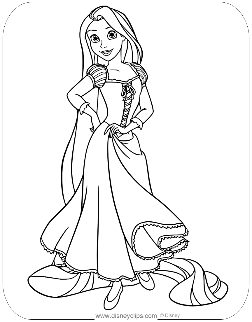 Download Rapunzel Painting Page Coloring Pages