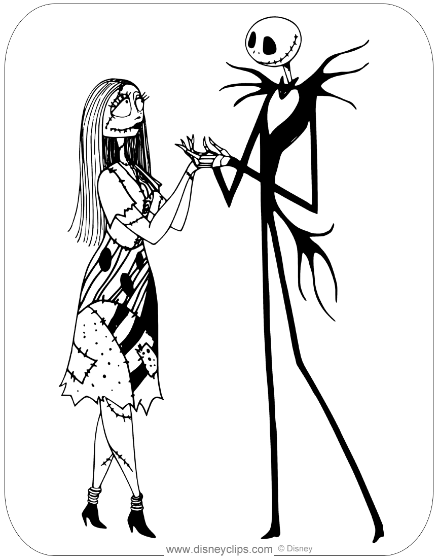 Jack and Sally Coloring Book, Nightmare Before Christmas