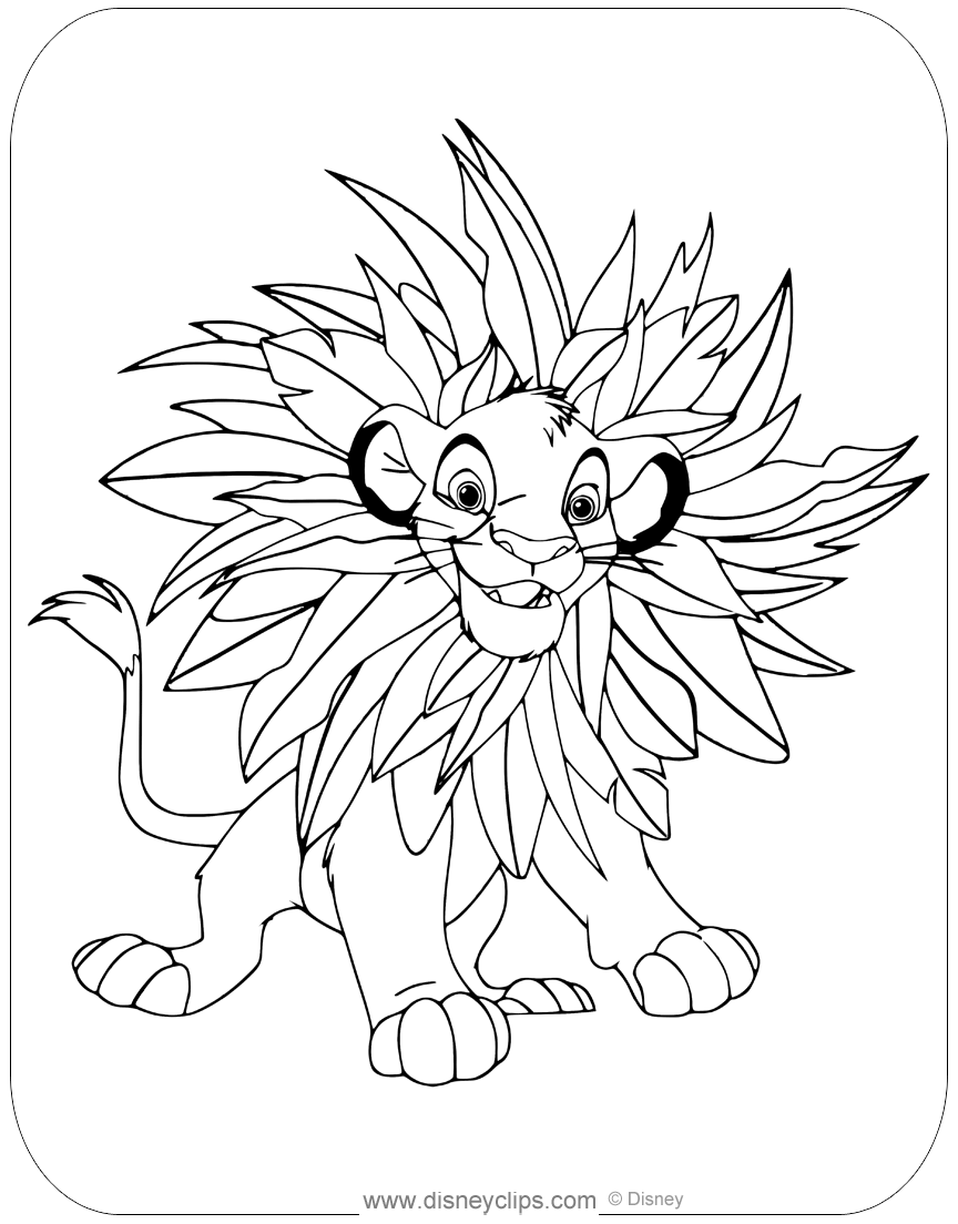 lion king characters coloring pages