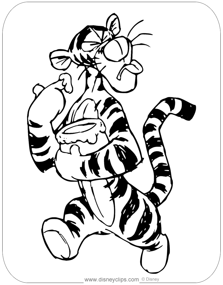 pooh tigger coloring pages