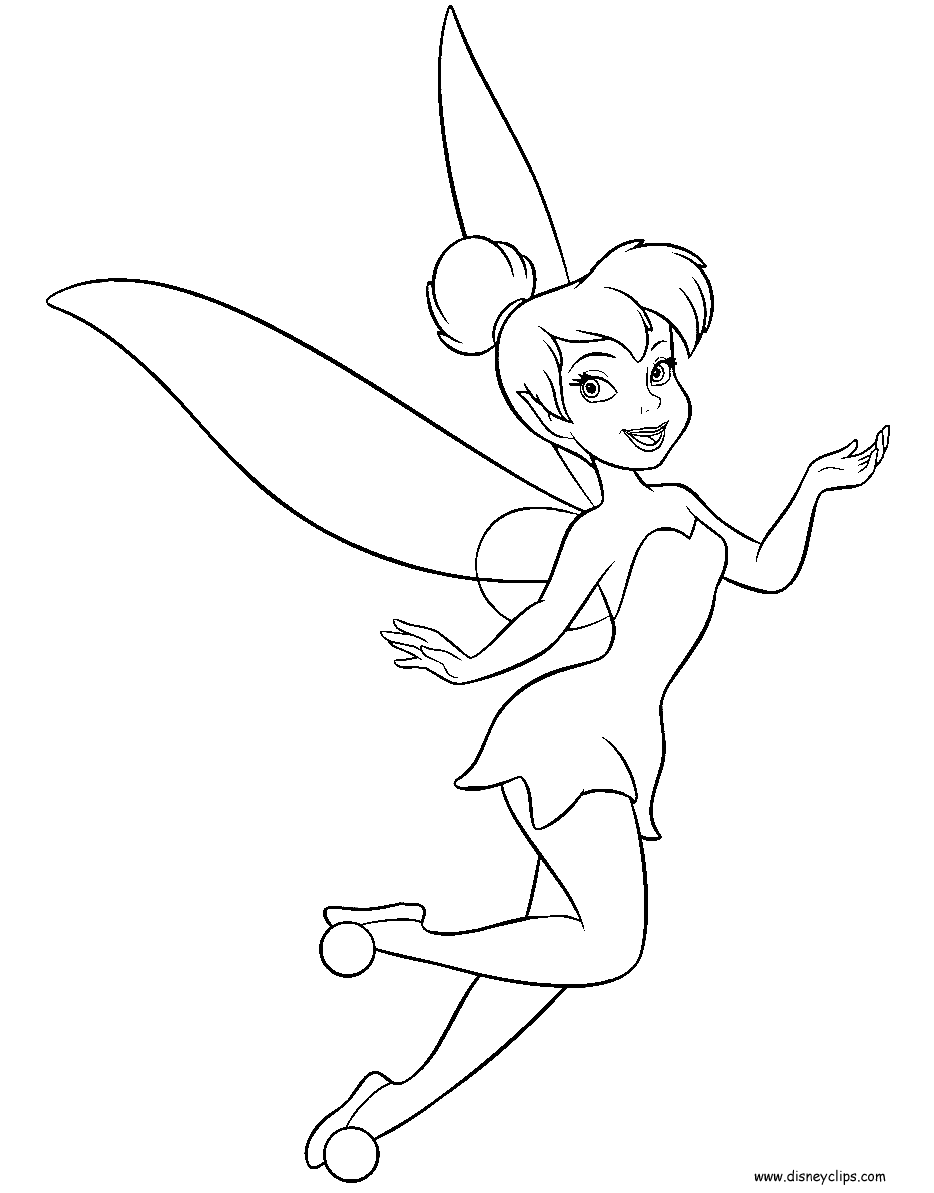 coloring page Pretty Tinker Bell