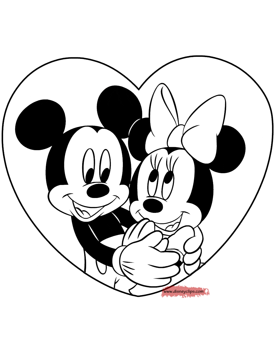 Download Disney Valentine's Day Coloring Pages (2) | Disneyclips.com