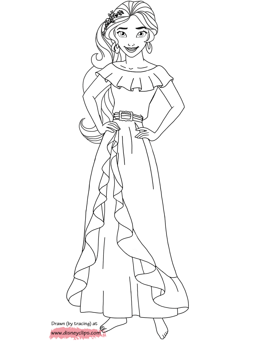 Disney Elena of Avalor Printable Coloring Pages | Disney Coloring Book