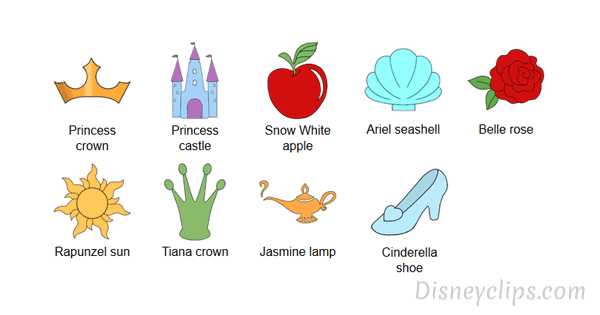 disney princess symbols