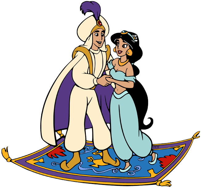 aladdin and jasmine on carpet