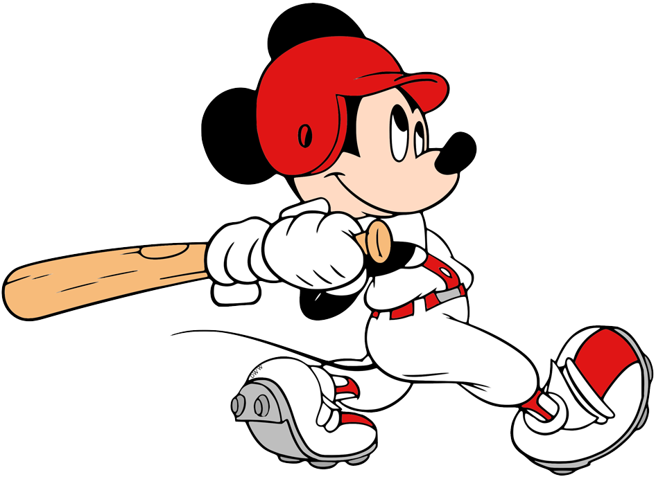 Mickey Mouse Playing Softball