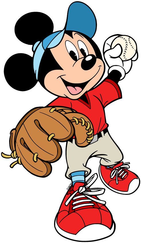 Mickey Mouse Playing Baseball Paintings