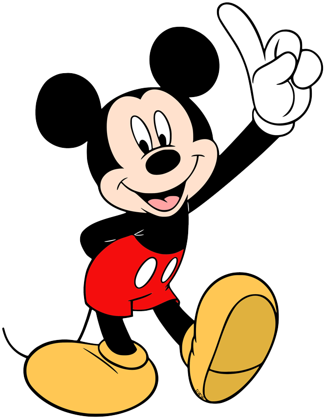 mickey mouse pointing finger clip art