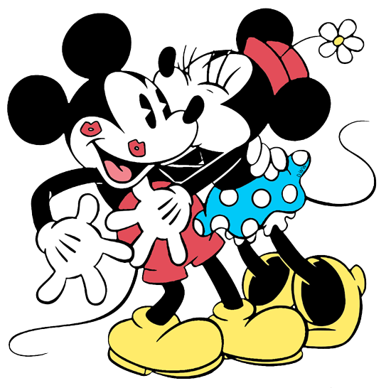 Mickey And Minnie Mouse Kissing Drawing