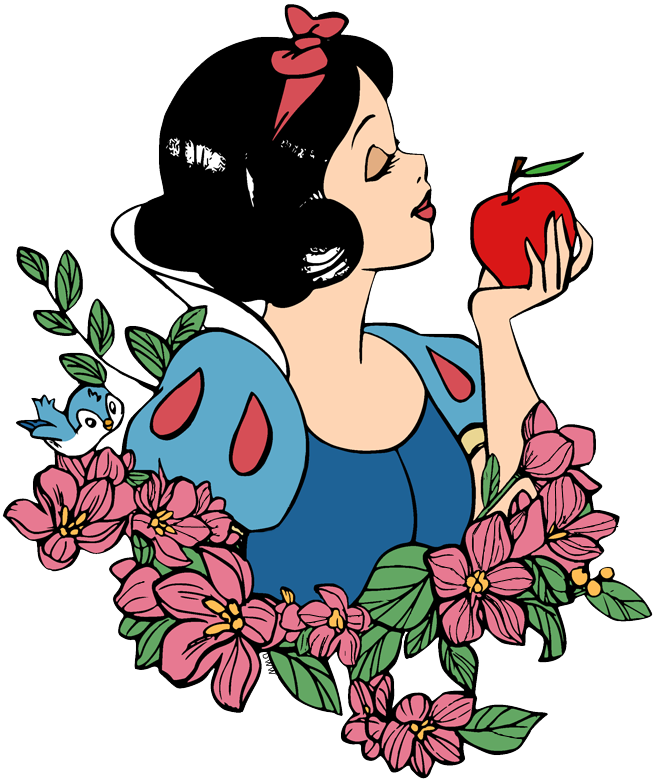 snow white apple clip art