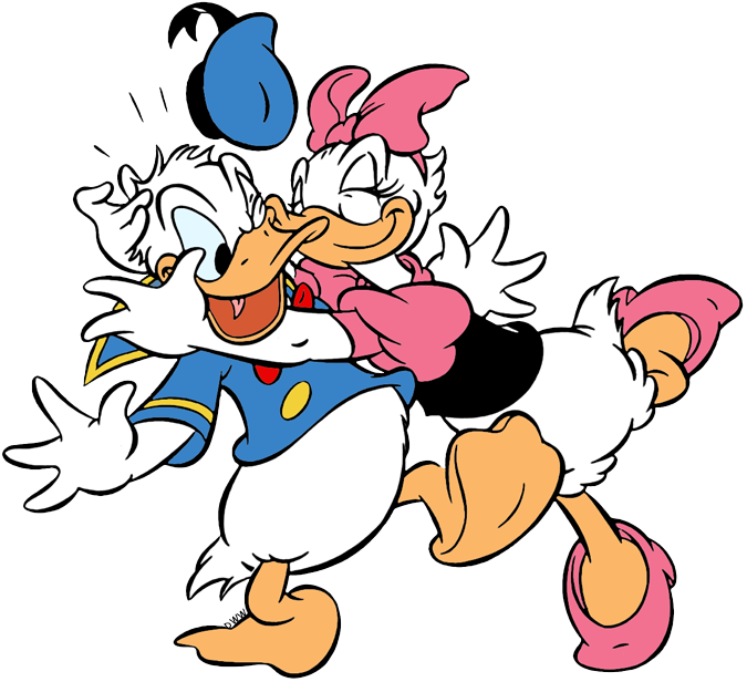 Donald Duck And Daisy Kissing