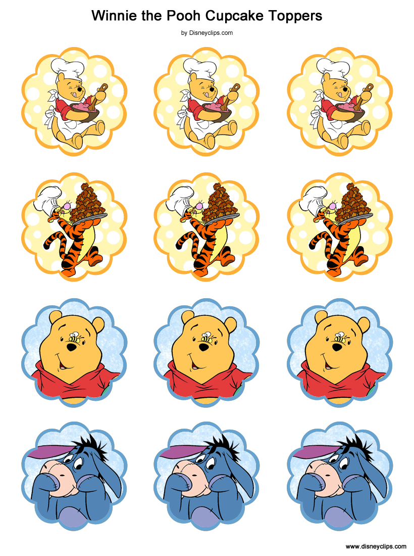 Free Winnie the Pooh Printable Crafts Invitations, Notes, Stickers...