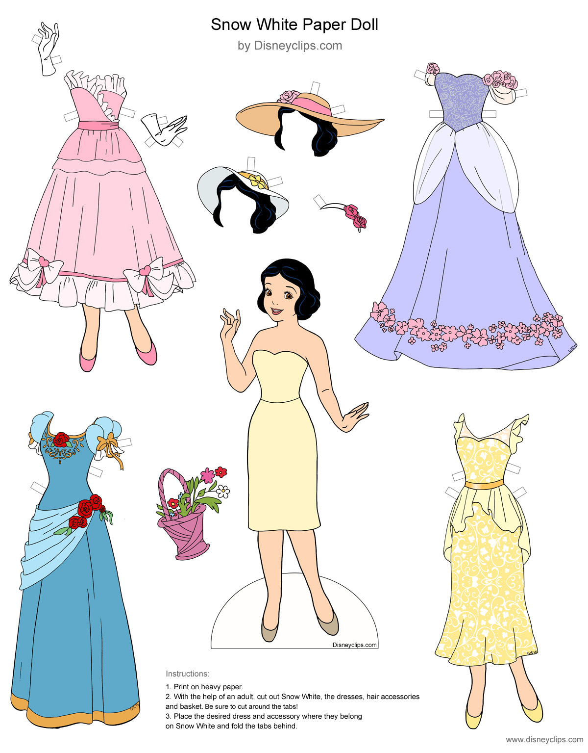 disney-snow-white-printable-crafts-bookmarks-paper-doll